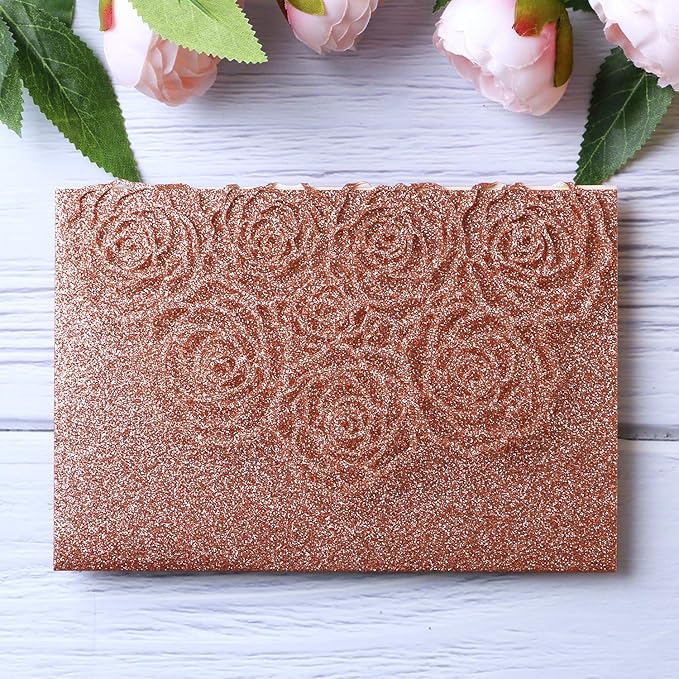 20 Pcs Laser Cut Wedding Invitations Card Pocket - Image 4