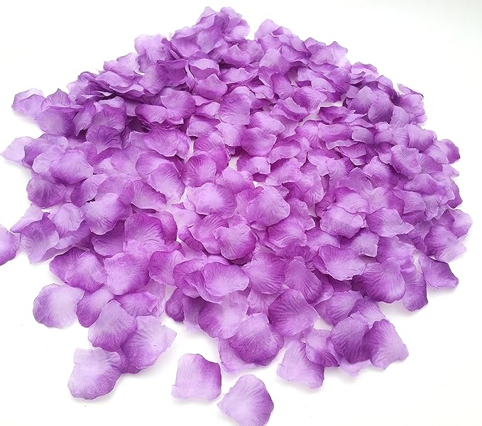CODE FLORIST 2200 PCS Light Purple Silk Rose Petals, Lavender Petals Lilac - Image 3