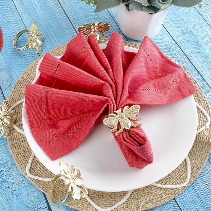 Gold Napkin Rings Set of 12 - Image 3