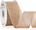 Ribbli Burlap Ribbon Continuous 20 Yard 2.5 Inch Natural Wired Ribbon by Ribbli