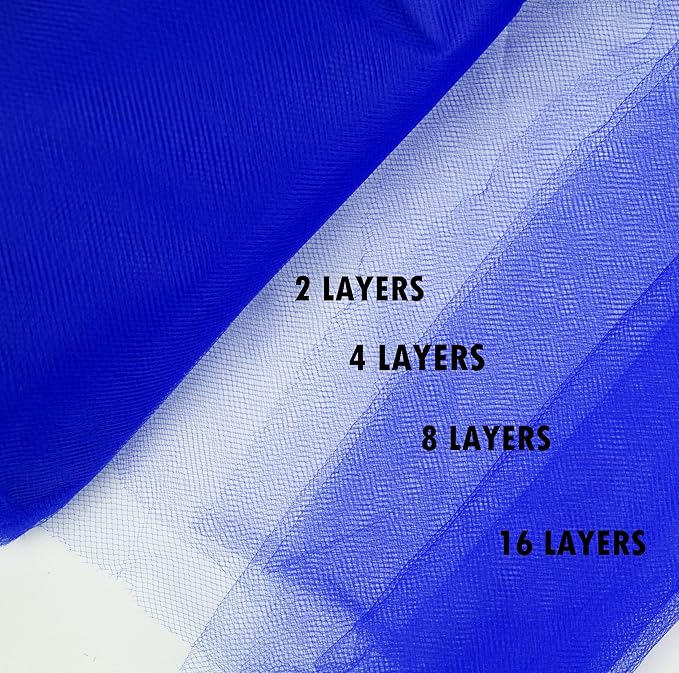 Craft And Party, Royal Blue Fabric Tulle Roll 54 Inch by 40 Yards Fabric Tulle - Image 3