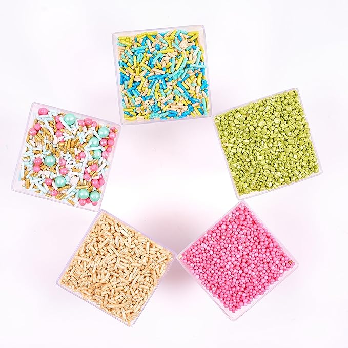 Confect Sprinkles – 5 Pack Assorted Cake Decorating Mix – Festive Edible - Image 6