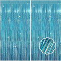 2 Pack Blue Streamers Party Decorations Tinsel Foil Fringe Curtains Photo Booth by Unknown