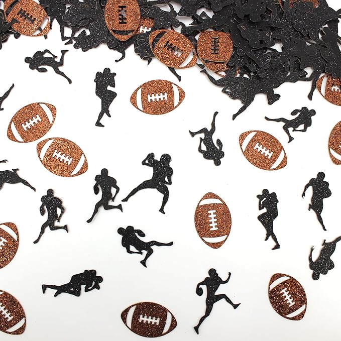 200PC Football Confetti for Table, Football Party Decorations for 1st Year Down by Vofrise