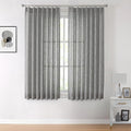 Vision Home Pinch Pleated Gray Semi Sheer Curtains Textured Light Filtering by VisionHome