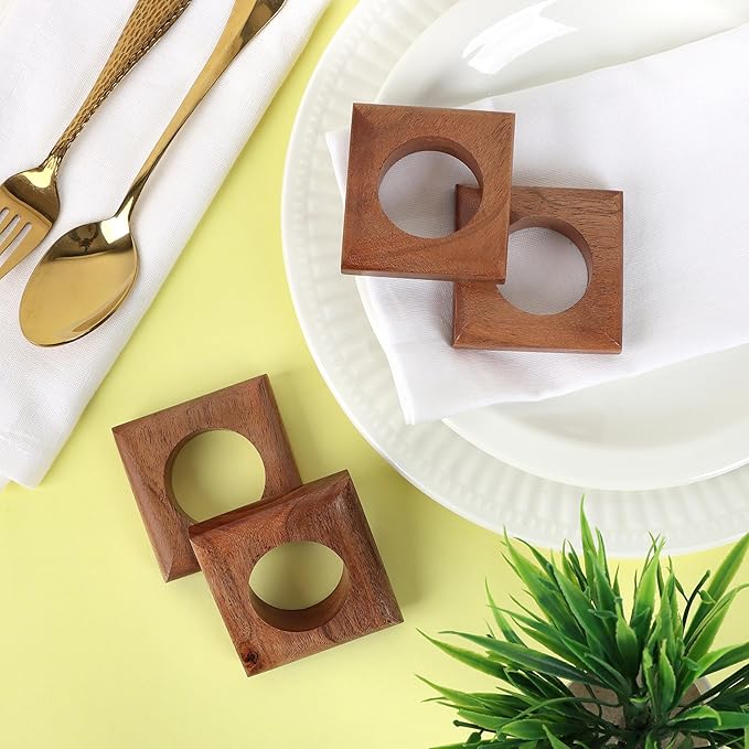 Wooden Napkin Rings Set of 12 Fall Decor - Image 7