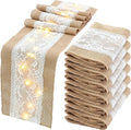 Xinnun 6 Pack Burlap Table Runner by Xinnun