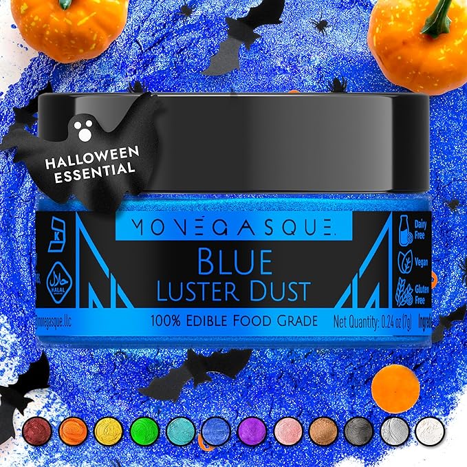 MONÉGASQUE Blue Edible Glitter for Drinks 7g – Edible Glitter for Cakes by MON%C3%89GASQUE