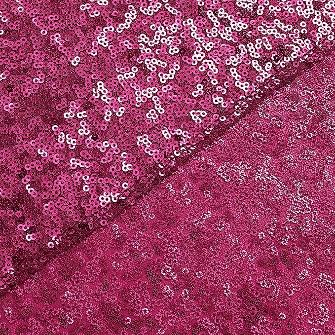 Sugargirl Fuchsia Sequin Backdrop Curtain 4 Panels 2FTx8FT Glitter Fuchsia - Image 7