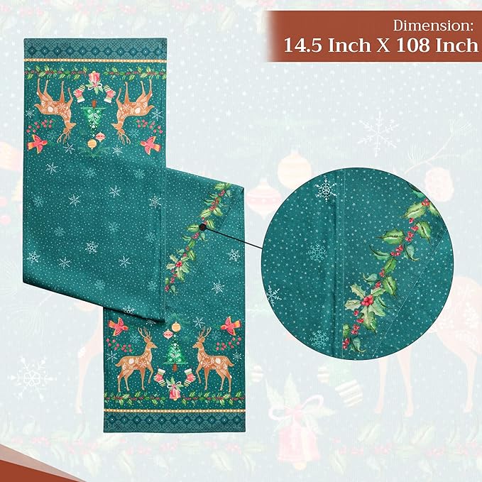Maison d' Hermine Table Runner 100% Cotton Double Layer Table Runners 108 - Image 4