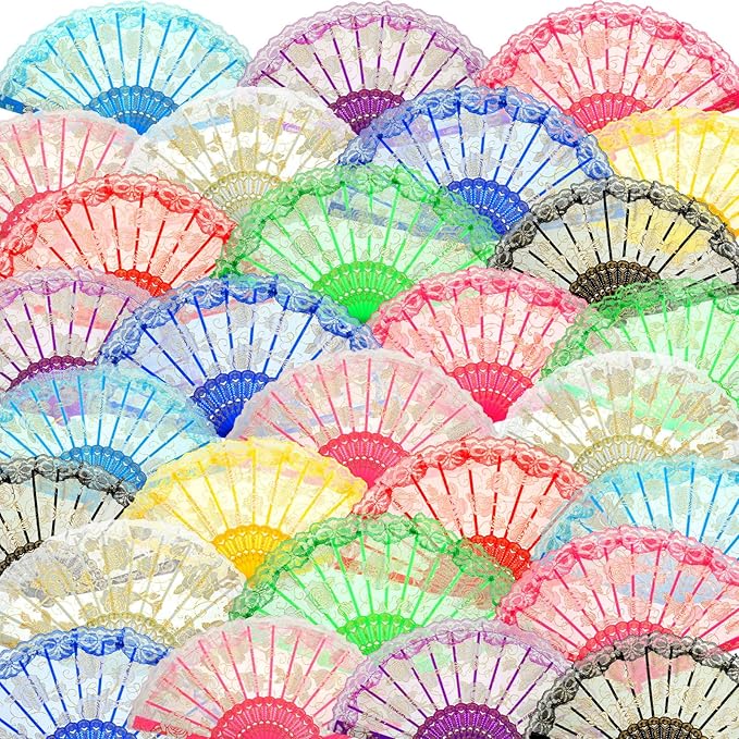 Geetery 30 Pcs Folding Hand Fan by Geetery