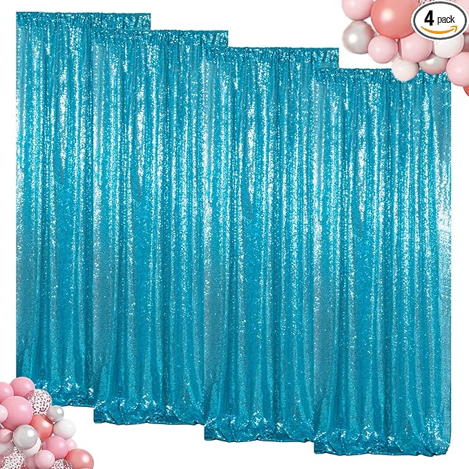 ShinyBeauty Sequin Curtains 4 Panels by ShinyBeauty