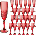 Plastic Champagne Flutes, for Christmas Weddings Christmas Bachelor Parties by LEYIQUCHAMPAGNEWINEGLASSES