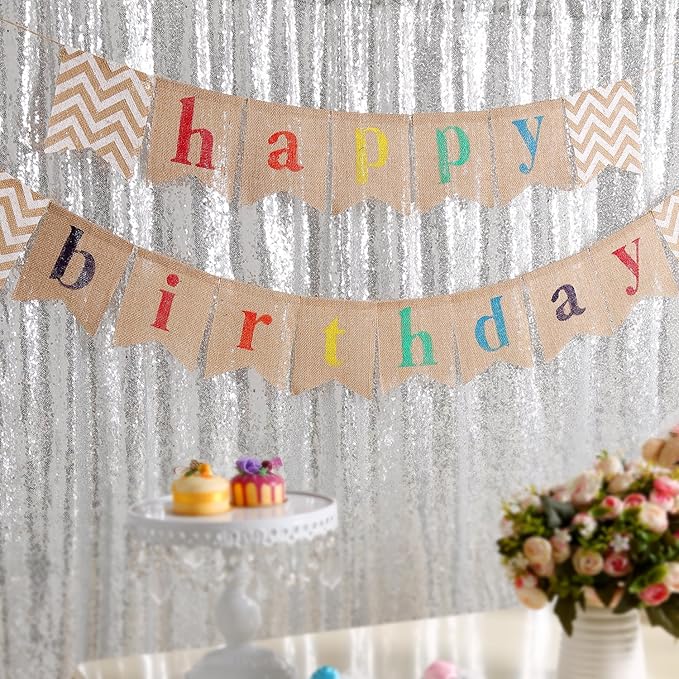8ft x 8ft Silver Sequin Backdrop Curtain Glitter Photo Booth Backdrop - Image 6