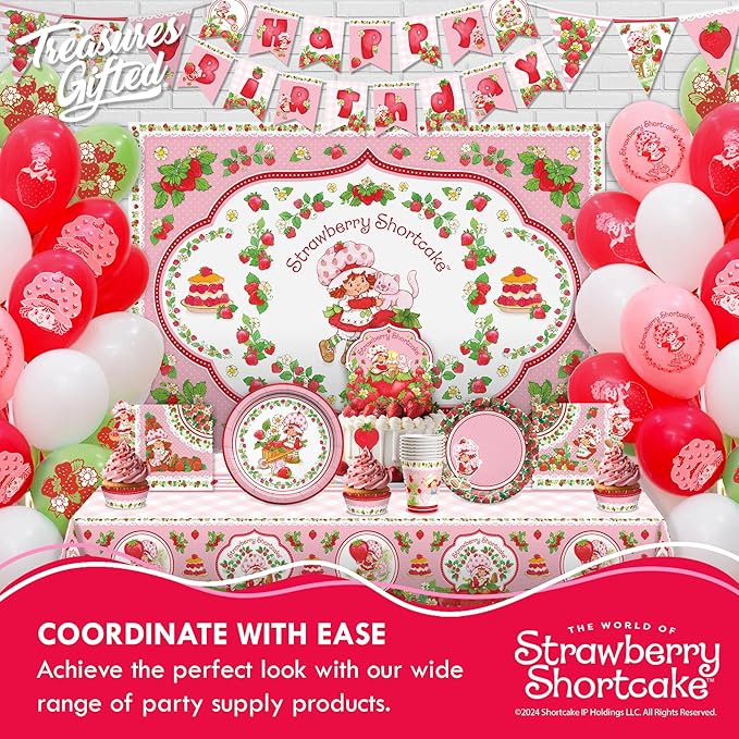 Treasures Gifted Officially Licensed Strawberry Shortcake Cake Decorations - Image 6