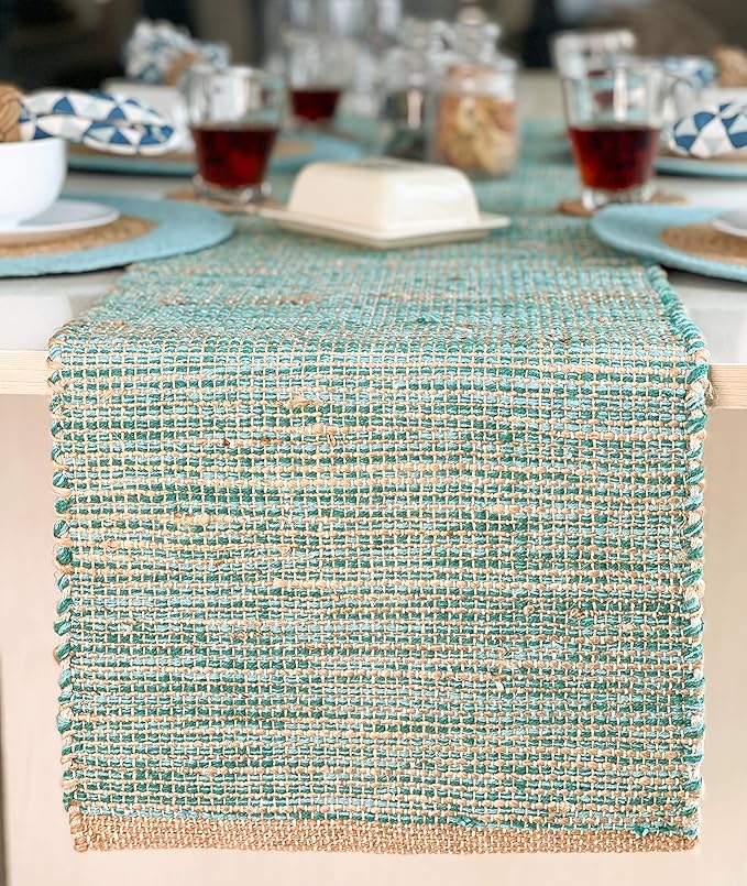 Chardin home Natural Jute Table Runner 13x72 Inch – Vintage Boho Rustic Table by ChardinHome