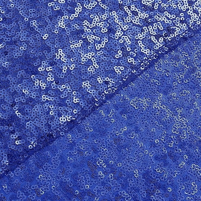 Sugargirl Navy Blue Sequin Backdrop Curtain 4 Panels 2FTx8FT Glitter Navy Blue - Image 9