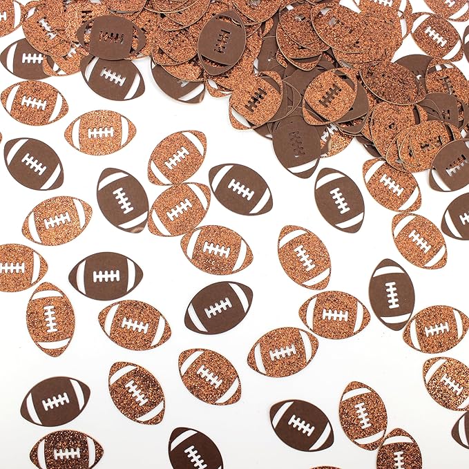 200PC Football Confetti for Table, Football Baby Shower Decorations, Football by Vofrise