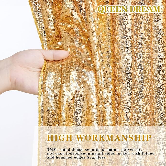 Gold Backdrop Curtain for Parties - Image 5