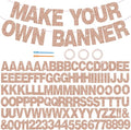 BEISHIDA 116 PCS A-Z Glitter Rose Gold DIY Letter Banner Kit Make Your Own by Beishida