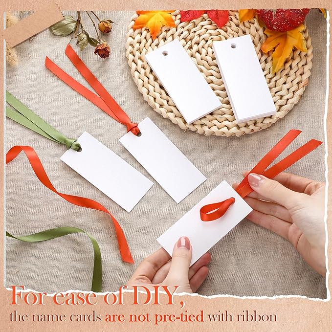 50 Pcs Name Place Cards for Table Setting Blank Wedding Place Cards - Image 3