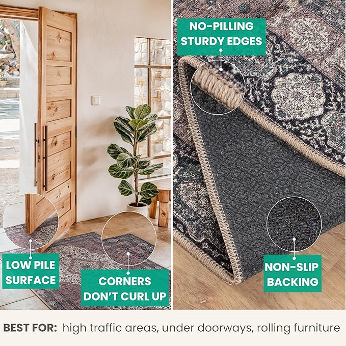 Bloom Rugs Washable Non-Slip 9' x 12' Rug - Image 4