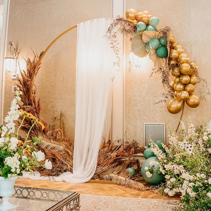 Wokceer Wedding Arch Draping Fabric 6 Panels 28.7" x 20FT White Sheer Fabric - Image 7