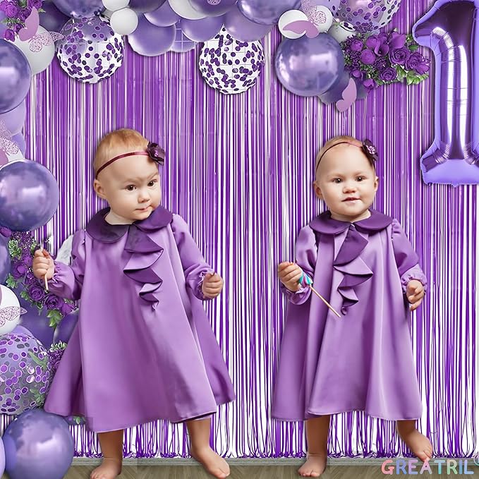 Purple Foil Fringe Party Backdrop - Image 7