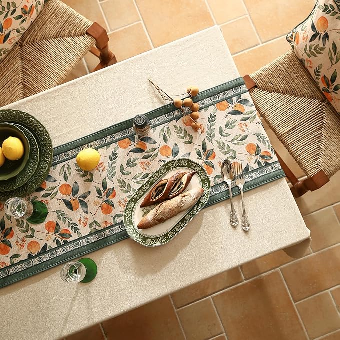 patdrea Designer Vintage Fresh Farmhouse Linen Table Runner 71 Inch Long - Image 6