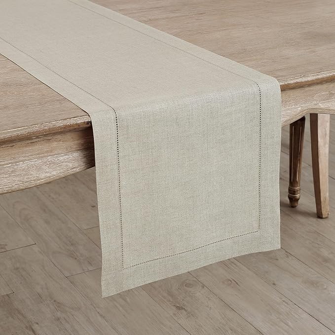 Solino Home Linen Natural Table Runner 144 Inches Long - Image 2