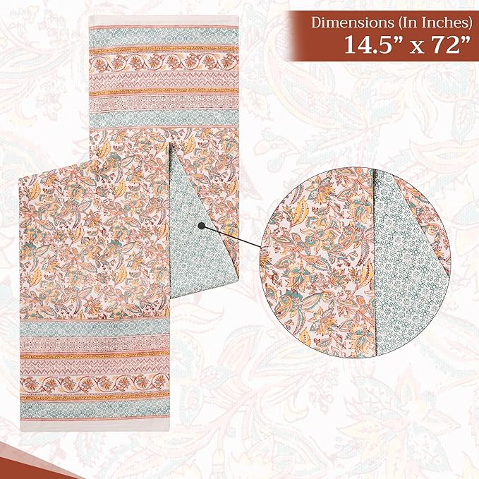 Maison d' Hermine Table Runner 100% Cotton Double Layer Table Runners 72 inches - Image 4