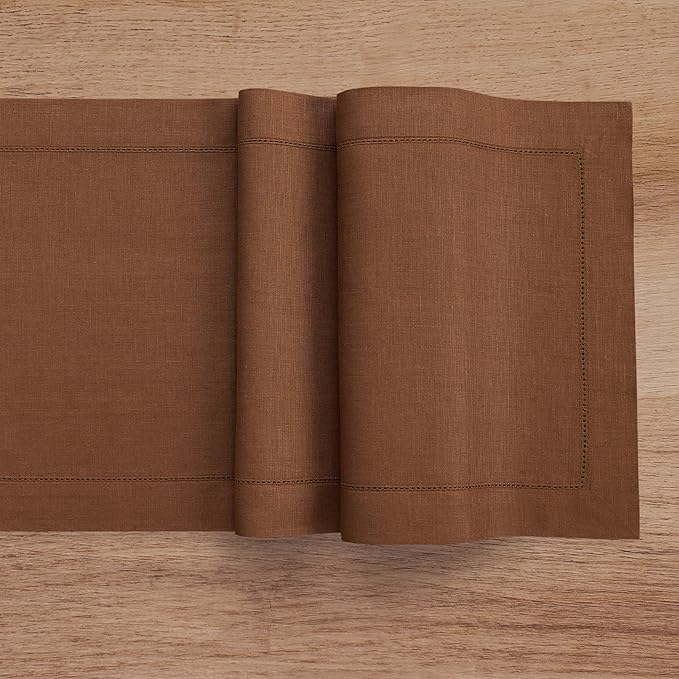 Solino Home Linen Brown Table Runner 36 Inches - Image 3