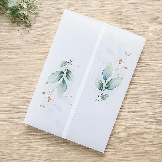 PONATIA 50PCS Vellum Jackets for 5x7 Invitation Cards by ponatia