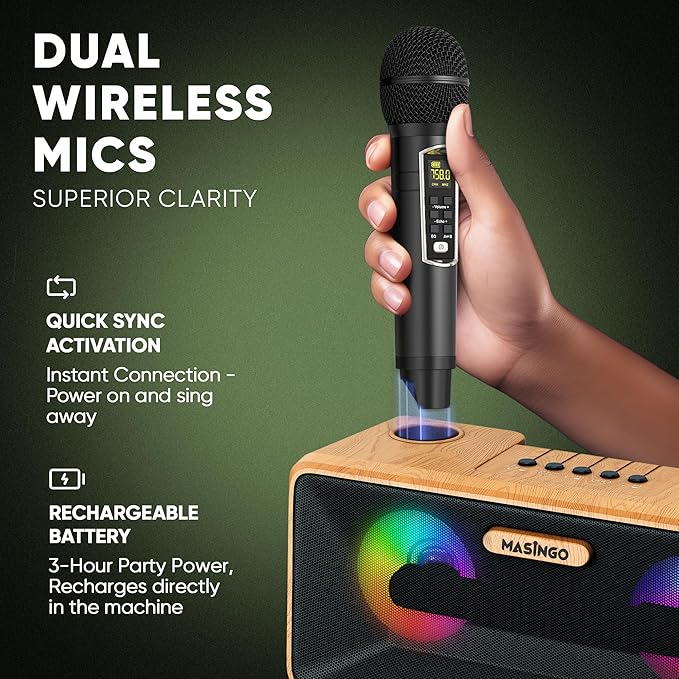 MASINGO Karaoke Machine for Adults and Kids - Image 3