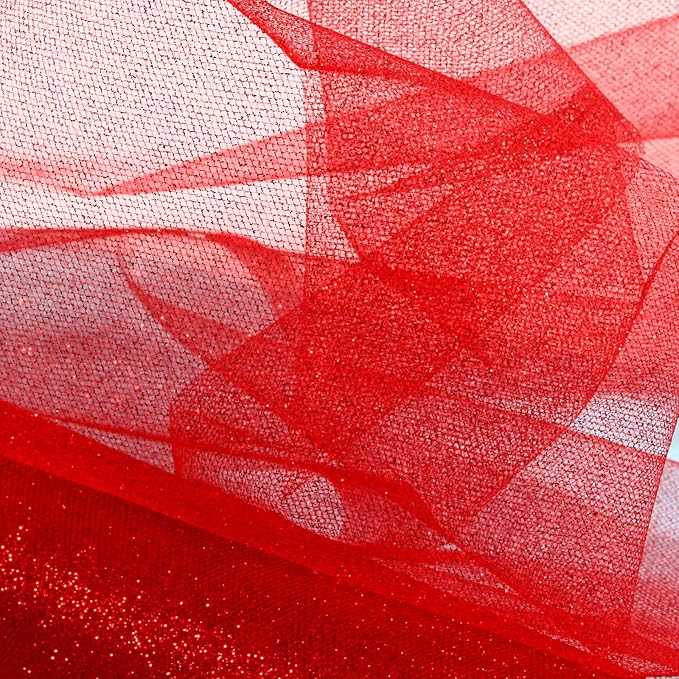 Sparkling Tulle Rolls, 15” by 30 Yards Glitter Tulle Spool Ribbon Fabric - Image 3