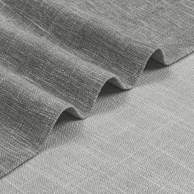 Vision Home Pinch Pleated Gray Semi Sheer Curtains Textured Light Filtering - Image 5