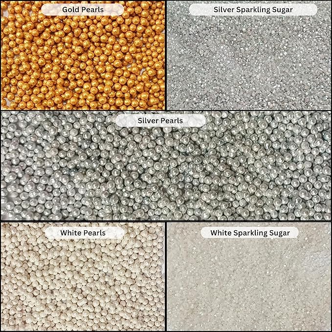 Confect Sprinkles -Metal Mania Disco Ball Sprinkle Mix – 5-Pack Assorted Edible - Image 2