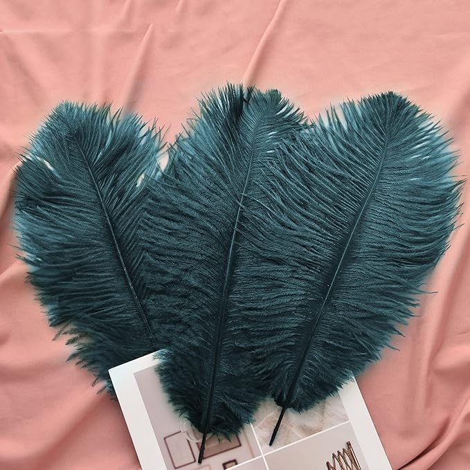 Ballinger Teal Ostrich Feathers Bulk - Image 5