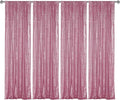 Sugargirl Pink Sequin Backdrop Curtain 4 Panels 2FTx8FT Glitter Pink Background by Sugargirl