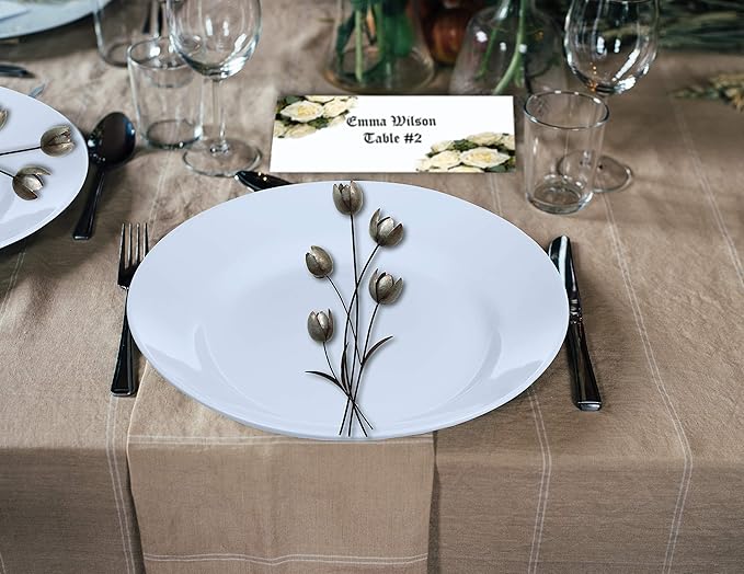 Hamilco Blank Tent Name Place Table Cards 3 1/2" x 11" Folded Card Stock - Image 5