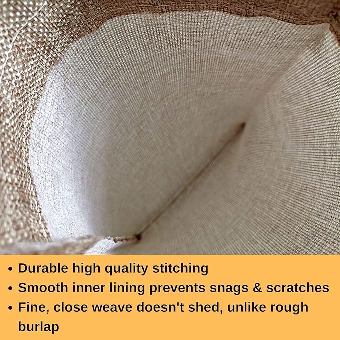 Supply Friend 50 Small Burlap Bags - Image 3