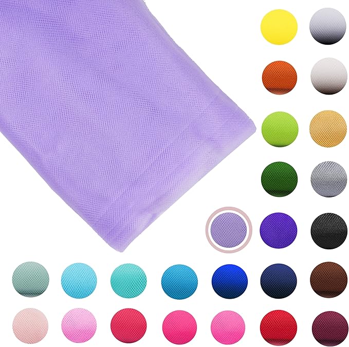 Craft And Party, Lavender Fabric Tulle Roll 54 Inch by 40 Yards Fabric Tulle by CraftAndParty
