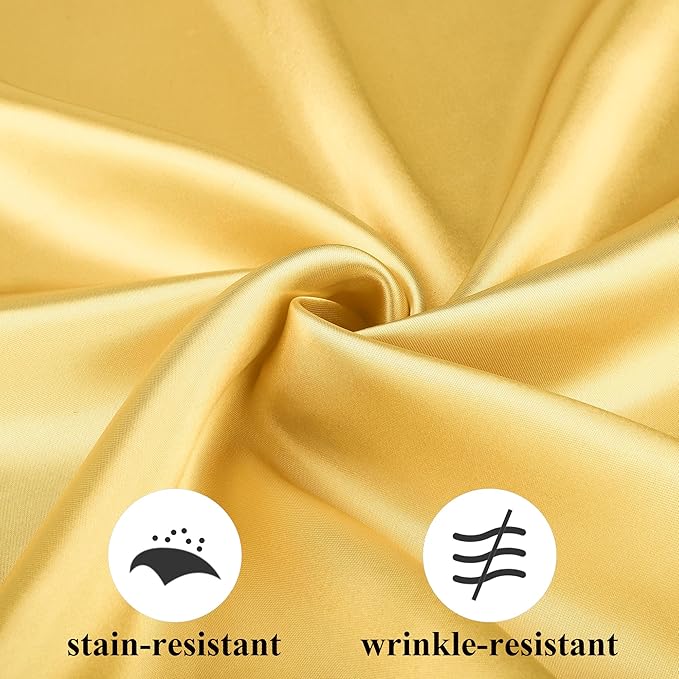 Aneco 12 Pieces Satin Napkin Square 20 x 20 Inches Dinner Napkins Weddings - Image 5