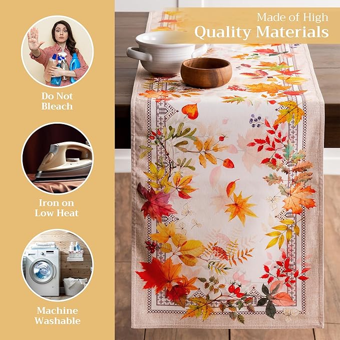 Maison d' Hermine Table Runner 100% Cotton Double Layer Table Runners 108 - Image 3