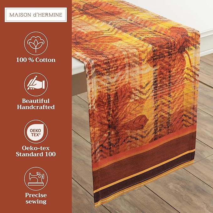 Maison d' Hermine Table Runner 100% Cotton Double Layer Table Runners 72 inches - Image 2