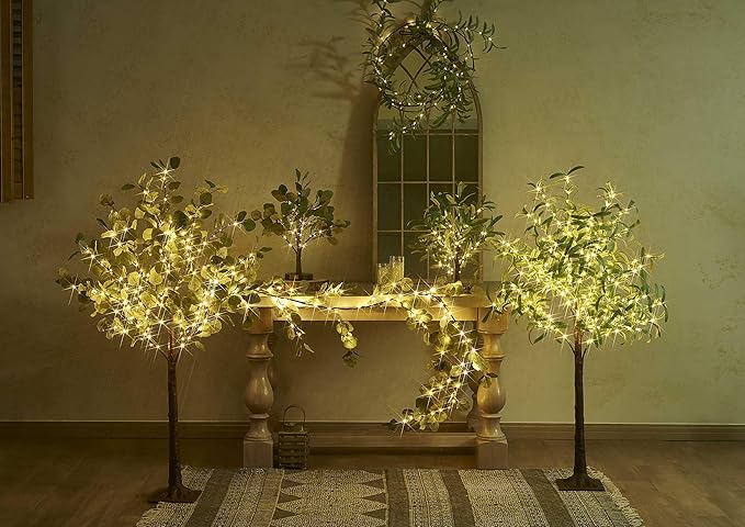 Hairui Lighted Artificial Olive Garland 6FT 96 LED Fairy Lights Battery Operated - Image 6