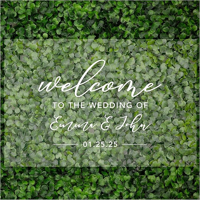 Andaz Press Custom Large Wedding Acrylic Sign, 16 x 24 Inches, Personalized Sign by AndazPress