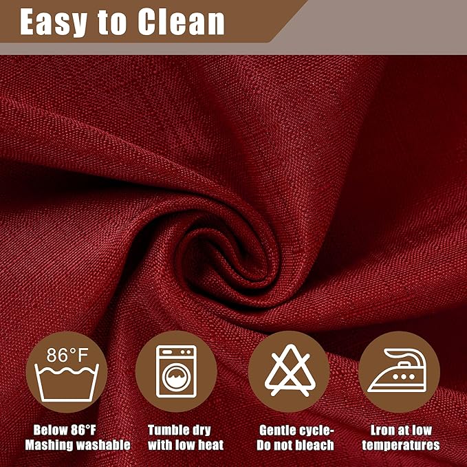 Fitable Faux Linen Christmas Tablecloth 2 Pack, Burlap Textured Fabric - Image 7