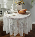 Gorgeous Round Lace Tablecloth, Vintage Floral Embroidered Table Cloths by VIRFONOR
