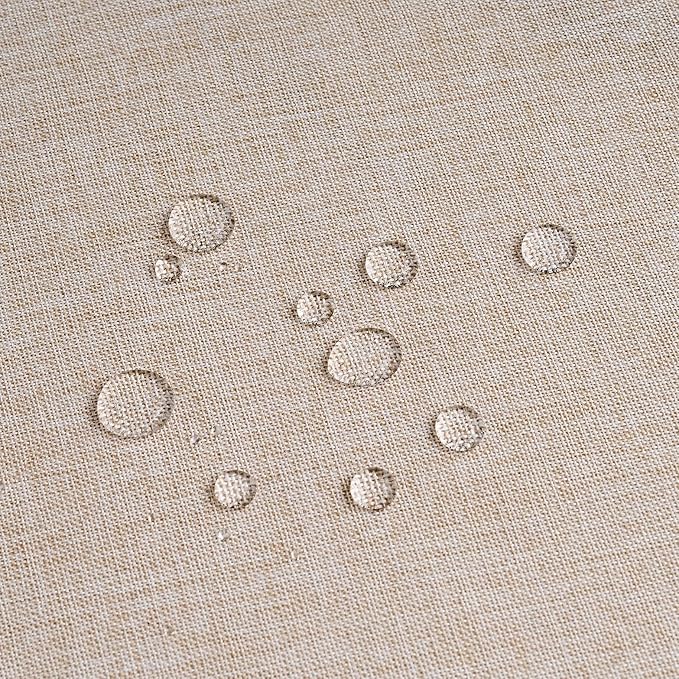 NLMUVW Linen Tablecloth Rectangle, Rustic Textured Table Cloth Water Resistant - Image 3